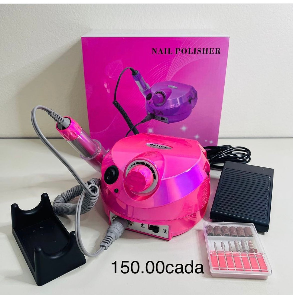 Lixadeira Motor Elétrica Unha Profissional Nail Drill Rosa 30000 220v - Lux  Hair