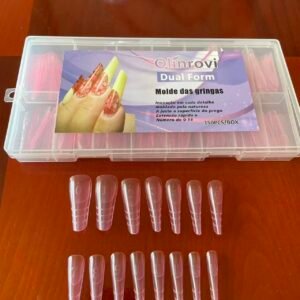 Molde F1 para unha gel  rosa/branco orv 150