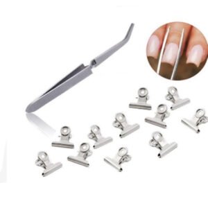 Kit 12 Presilhas 22mm  + 1 Pinça Unha Especial Para Curvatura C