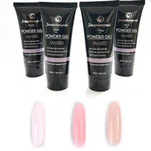 kit ( 4unidades ) Polygel Fengshangmei - Powder Gel 30ml  clear#01 + pink#04 + pink#06 + nude#05