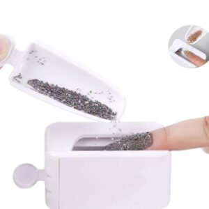 Dispenser Coletor De Glitter Decoração De Unhas C/ Funil