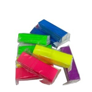 10unidades lixa bloco colorido orv