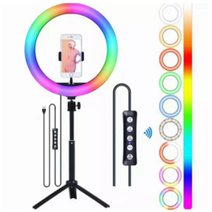 Ring Light 8 Polegada Colorida Com Tripé 1.6 M