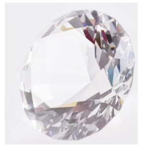 Joia Diamante De Cristal Foto Unha 8cm TRANSPARENTE