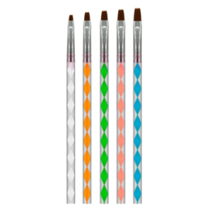 Kit 5 Unidades Pincel Unhas Gel