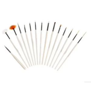 Kit De Pincel 15 Pincéis Unha Decorada Gel Acrigel