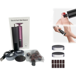 Removedor elétrico de calos nos pés  2 em 1 recarregável