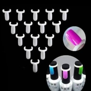 1pct ( 50un)  Cartão De Cor De Esmalte Em Forma De Anel De Exibição De Unhas Pode Ser Colocado Na Garrafa De Esmalte