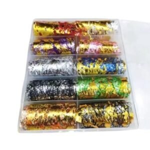 Kit 10 Pçs Foil De Unhas Tela Folha De Ouro Decoração