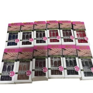 12uni unha postiça  lisa colorido.  cor mistura