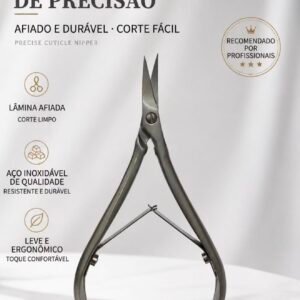 Alicate TESOURA  De Cutícula Profissional Aço Inox Premium Amolado Super Afiado Precisão Manicure