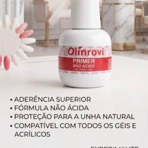 Primer Não Ácido Olinrovi 15ml Profissional - Adesão Superior para Alongamento de Gel e Acrílico Orjy-12