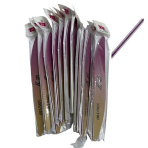 12unidades lixa de unha 100/180 （Disponível em bolsas individuais）