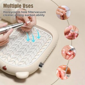 Espanador de unhas, ventilador de vácuo profissional continuamente ajustável de 48 W 40000 RPM