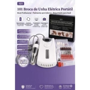 Motor Lixadeira Unha Elétrica Portátil Recarregável 40000 RPM Profissional Display LED CR101