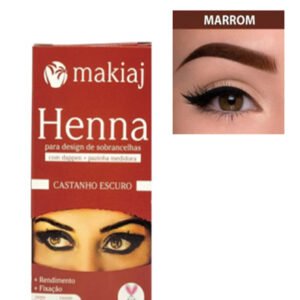 Henna Makiaj Desing De Sobrancelhas Profissional henna1,5g + fixador 10ml