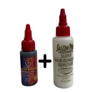 kit Cola  Salon Pro 30ml + Loção Removedor Salon Pro Para Cílios e Extensão Capilar 60ml