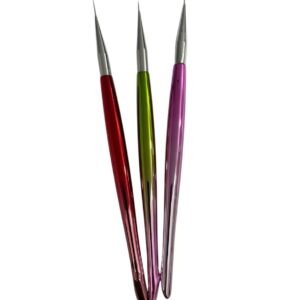 Conjunto de 3 Pinceis Fino para Decoração Unha