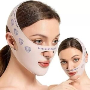 Máscara de sono para escultura facial de beleza, redutor de queixo duplo, máscara facial de emagrecimento em forma de V, máscara de elevação facial reutilizável