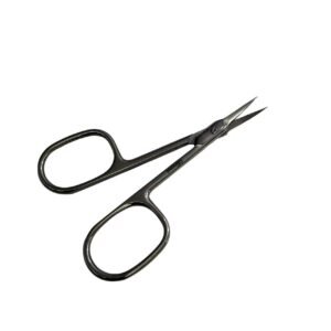 Tesoura de Cutilagem Russa Olinrovi Profissional Inox Ponta Curva Extra Fina para Manicure